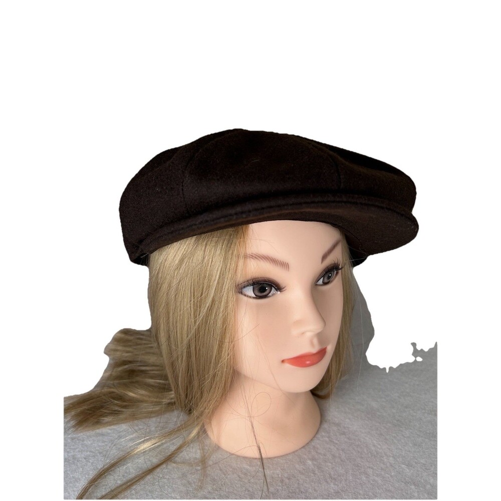 Epoch Hat Company wool newsboy cabbie cap quilted snap brim Golf Gatsby Unisex L